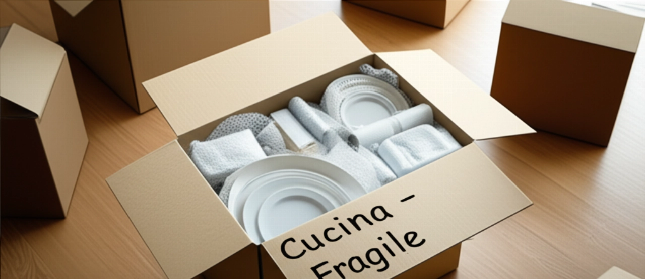 Wie man Geschirr für den Umzug verpackt